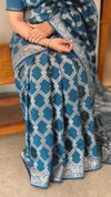 Blue banarasi saree