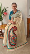 Light beige net kota saree