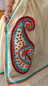 Light beige net kota saree