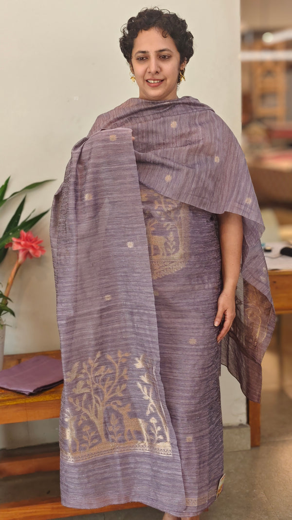 Lavender shade banarasi suit - FE308