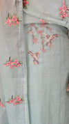 Aqua blue net kota suit - 11NC
