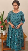 Blue cotton kurti set