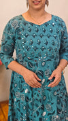 Blue cotton kurti set