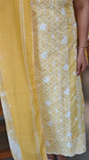 Yellow cotton hakoba suit - 9232 - D1