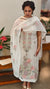 Off White and pink mul chanderi suit - R281