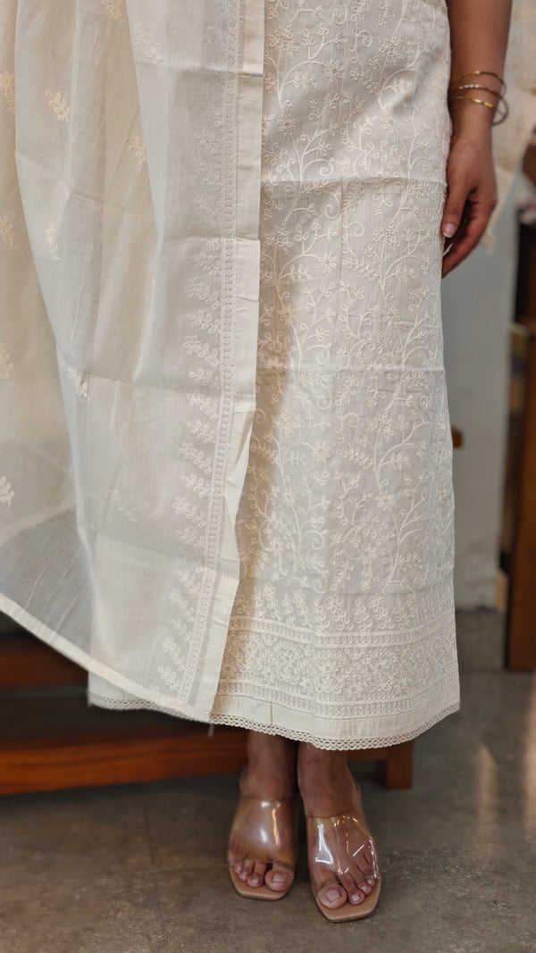 Off white cotton salwar suit