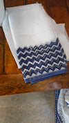 White and blue tepchi kota saree