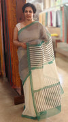 Off white net kota saree