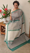 Off white net kota saree