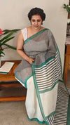 Off white net kota saree