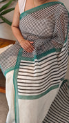 Off white net kota saree