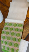 Off white and lime green net kota saree