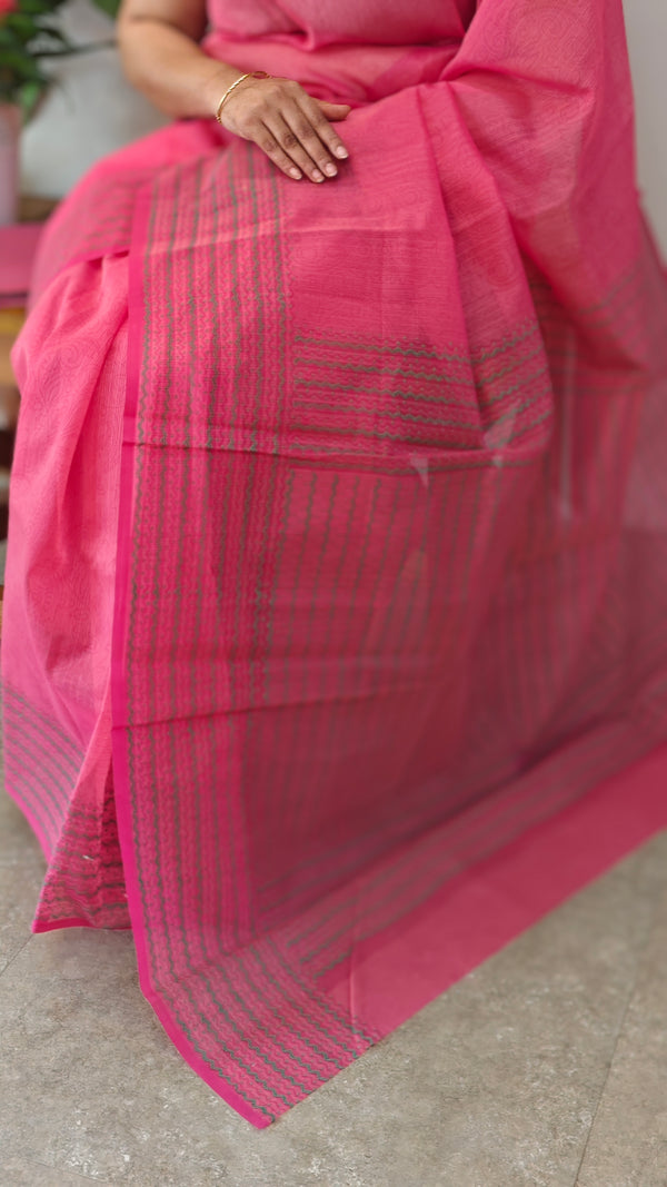 Dark pink net kotasaree