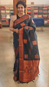 Black semi silk saree