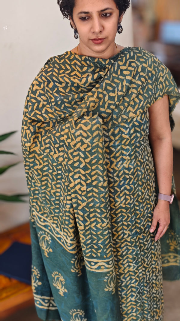 394D - Green Blue and Mustard modal cotton suit