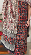 394D - Ajrakh printed modal cotton suit