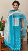 Blue and white cotton suit