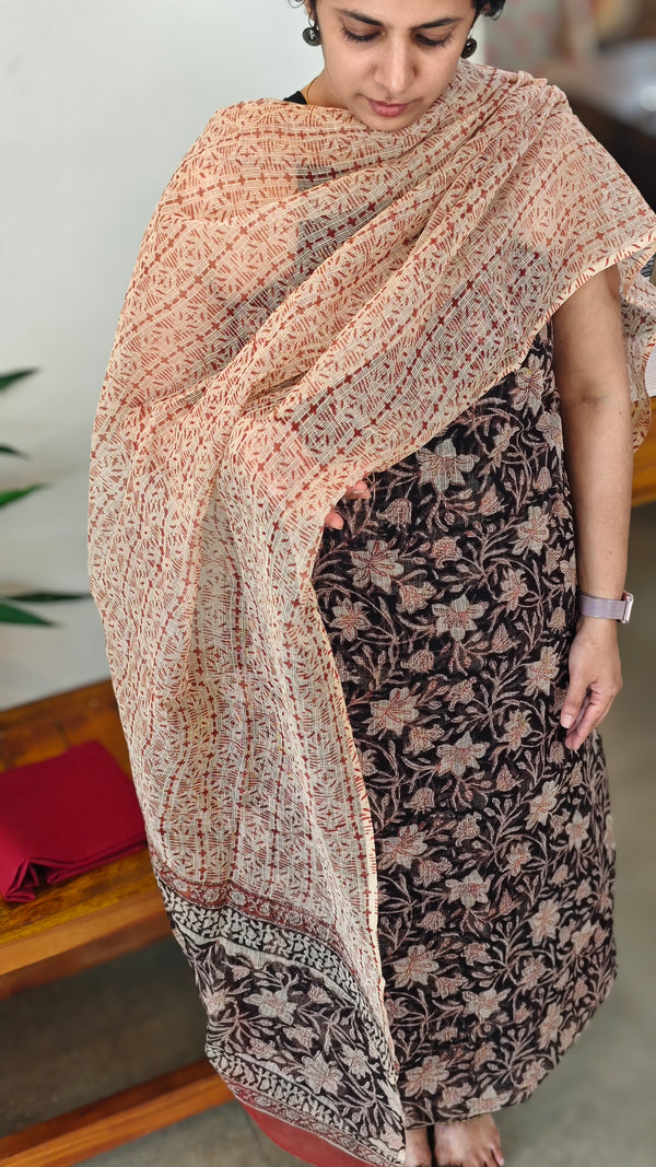 Black printed kota doria salwar suit - GD331