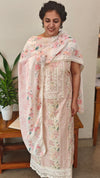 Light beige and nude peach cotton Hakoba suit - 6D99