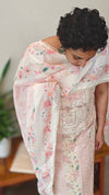 Light beige and nude peach cotton Hakoba suit - 6D99