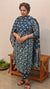 Blue printed cotton kurti set