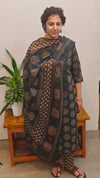 Dark green cotton kurti set