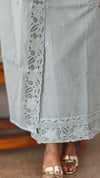Aqua blue mal chanderi suit