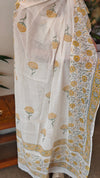 Applique and block print suit - Yellow - 5RCV