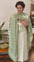 Printed soft cotton suit - Off white and sage green - J230