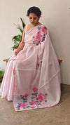Pink painted silky kota saree - VL72