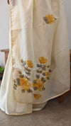 Light yellow painted silky kota saree - VL72