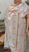 Beige semi tussar silk suit - G MTV6