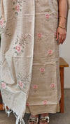 Beige semi tussar silk suit - H MTV6