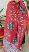 Black and red cotton suit