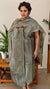 Green embroidered tussar silk suit