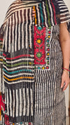 Black and white cotton suit - Red