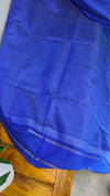 Beige and Blue handloom desi tussar silk saree - A139