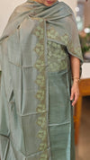 WZCW - Basil Green Cutwork Tussar silk suit