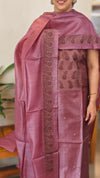 WZCW - Mauve Cutwork Tussar Silk Suit