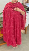 Maroon muslin salwar suit - 4418