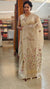 Light Beige and Dark pink linen chanderi saree - X32