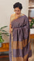 Dark grey checked bagalpuri silk saree - BPR3