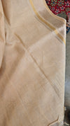 Light beige linen silk saree - DR42