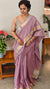 Mauve linen silk saree - DR42