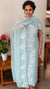 Aqua blue embroidered georgette suit - CM35