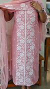 Light pink embroidered georgette suit - CM35