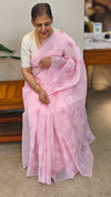 Pink embroidered net kota saree - WQ80