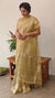 Lime and silver tissue silk saree - 2M83