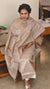 Taupe shade tussar silk suit
