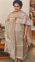 Dark beige tussar silk suit